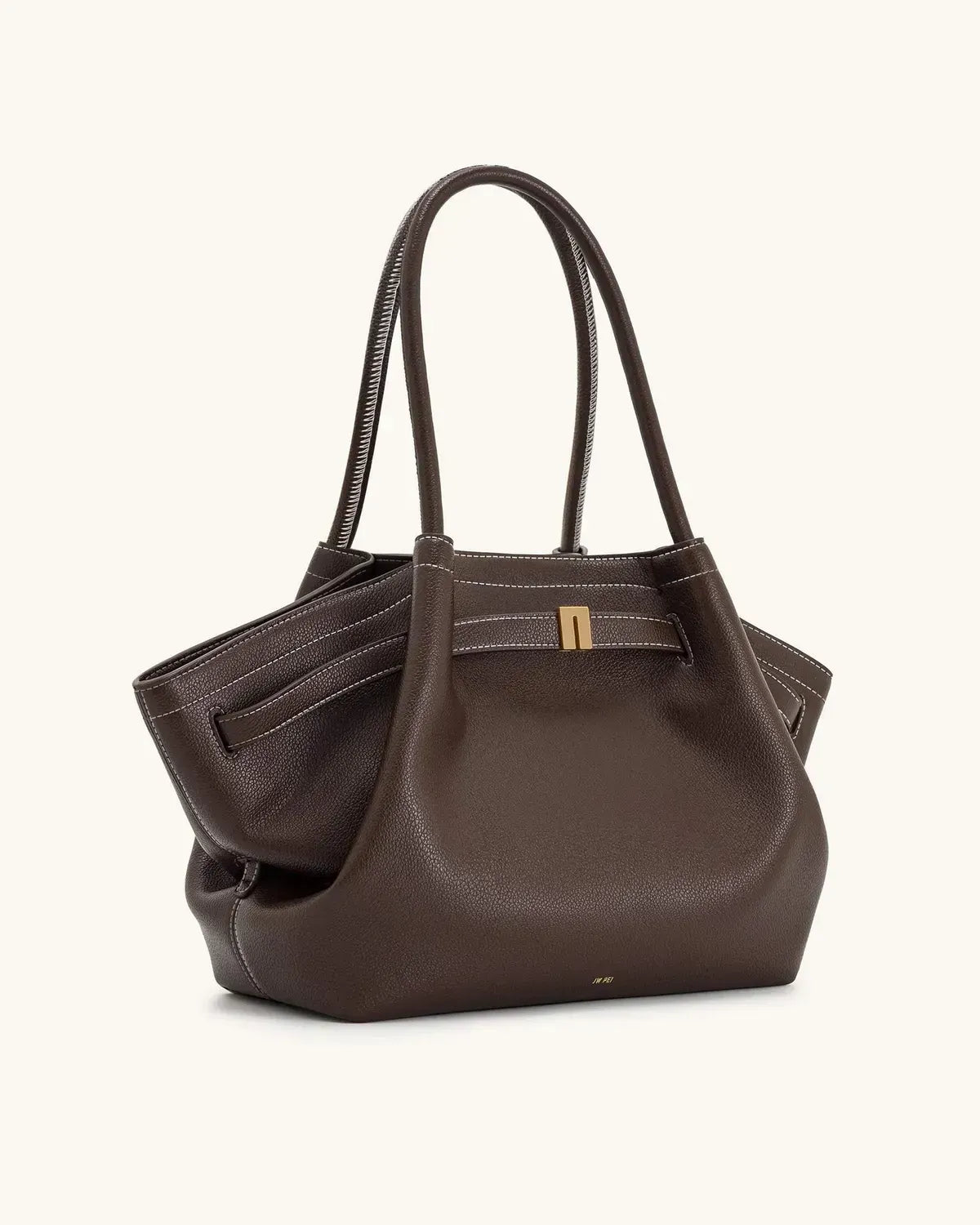 Жіноча сумка-тоут JW PEI Hana Large Tote Bag, темно-коричнева — фото 7