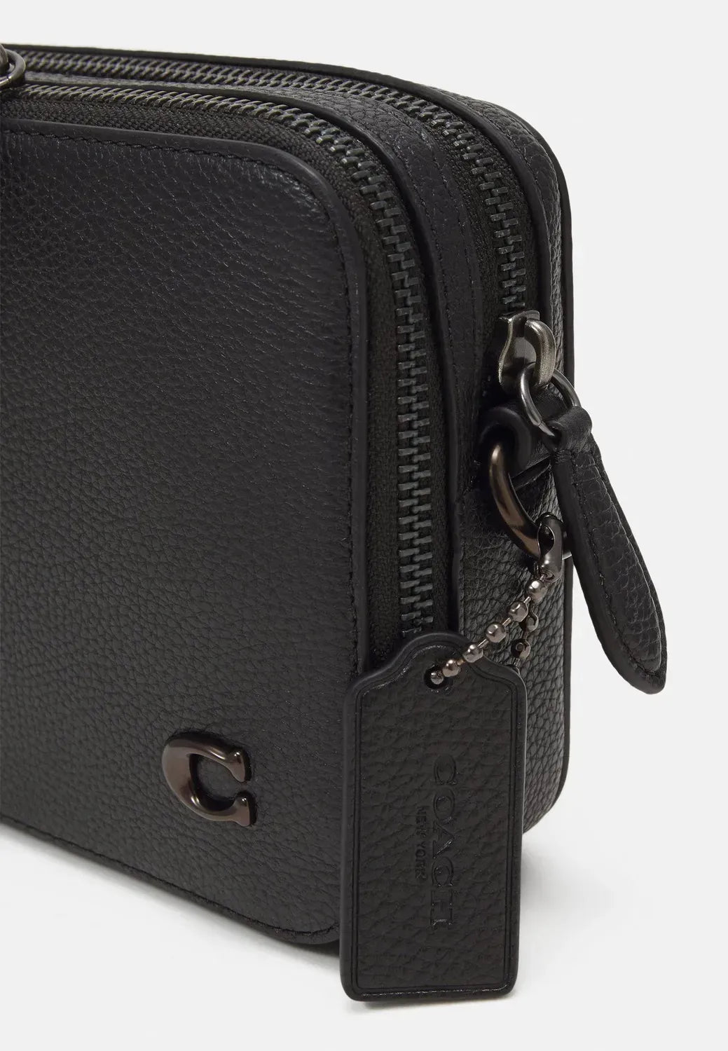 Чоловіча сумка кросбоді COACH Charter Crossbody In Pebble, чорна — фото 5