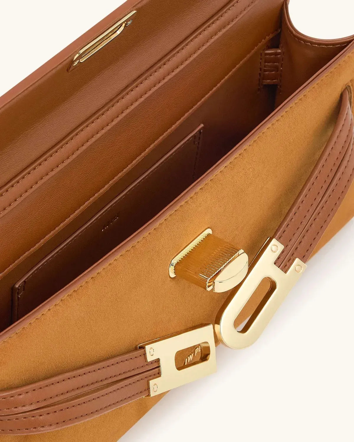 Жіноча сумка з верхньою ручкою JW PEI Bria Faux Suede Structured Top Handle Bag, коричнева — фото 13