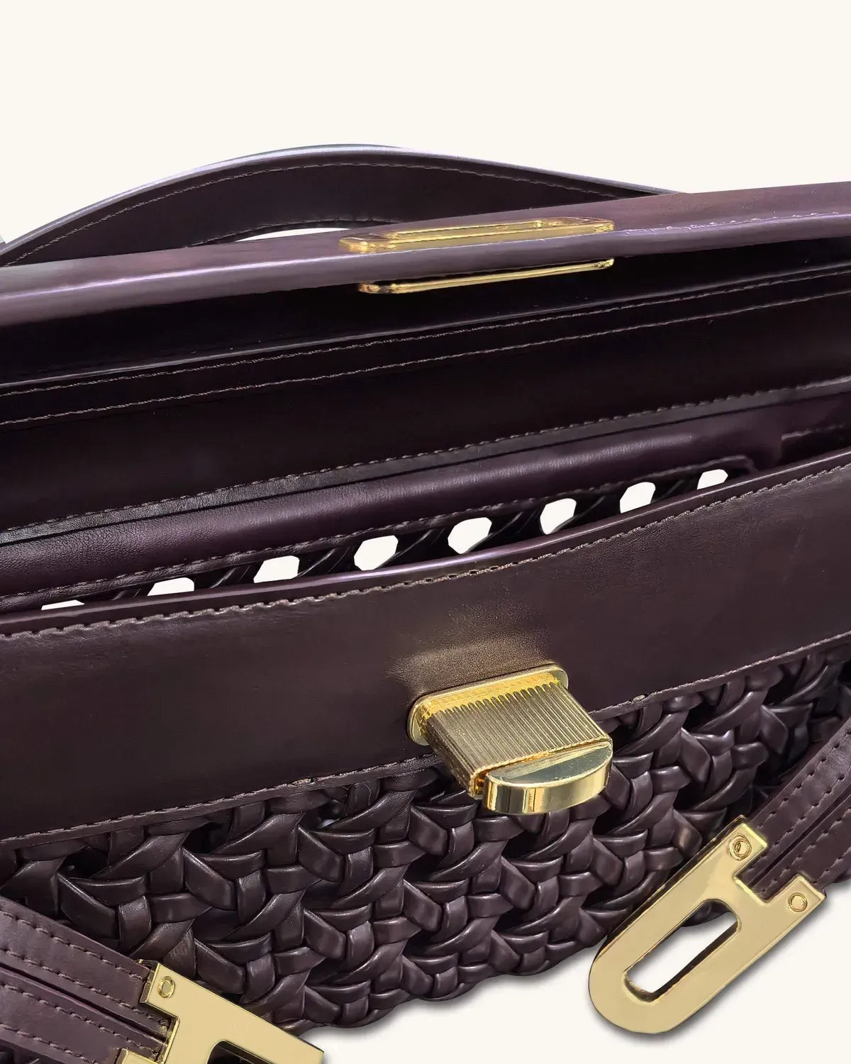 Жіноча сумка з верхньою ручкою JW PEI Bria Structured Top Handle Bag, темно-червона — фото 5