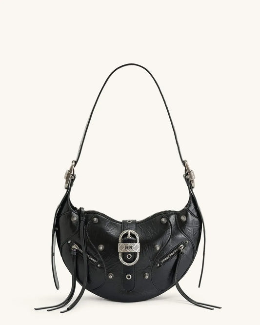 Жіноча сумка на плече JW PEI Tessa Crushed Shoulder Bag, чорна