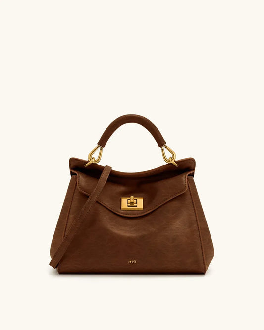 Жіноча сумка з верхньою ручкою JW PEI Lucia Classic Top Handle Bag, кавова