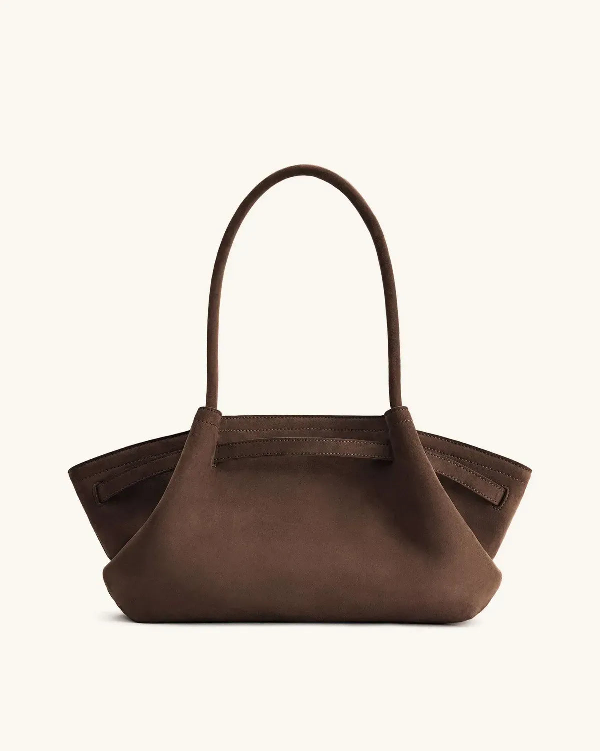 Жіноча сумка-тоут JW PEI Hana Wide Faux Suede Tote Bag, темно-коричнева — фото 10
