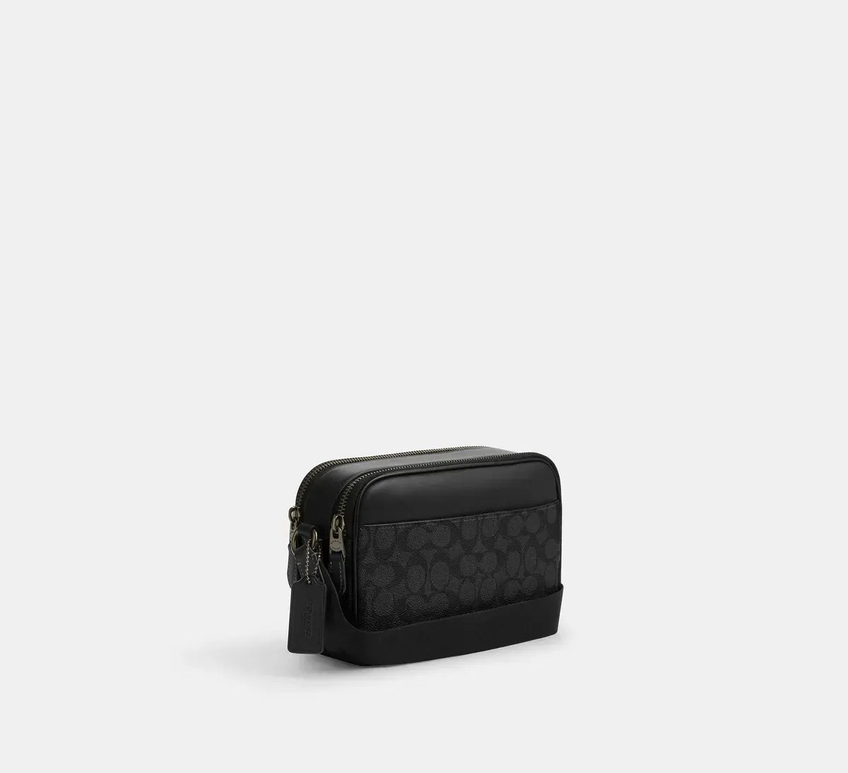 Чоловіча сумка кросбоді COACH Graham Crossbody Bag In Signature Canvas, Gunmetal / Charcoal / Black — фото 3