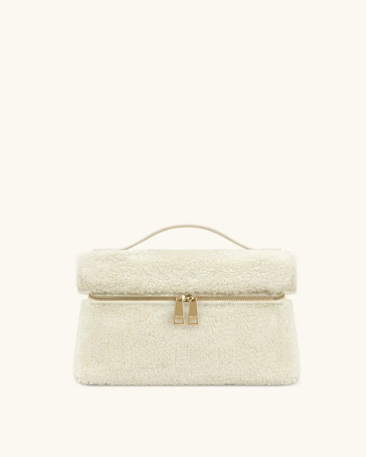 Жіноча сумка з верхньою ручкою JW PEI Thea Faux Fur Top Handle Bag, кремова — фото 2