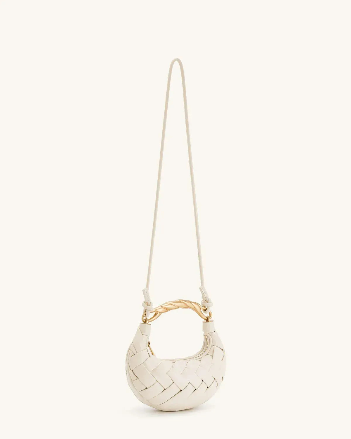 Жіноча сумка кросбоді JW PEI Orla Weave Handbag, біла — фото 3