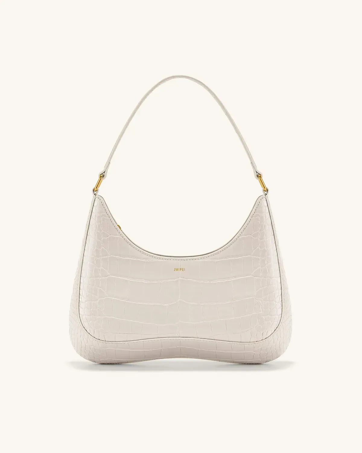 Жіноча сумка на плече JW PEI Ruby Shoulder Bag, біла croc