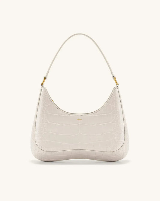 Жіноча сумка на плече JW PEI Ruby Shoulder Bag, біла croc