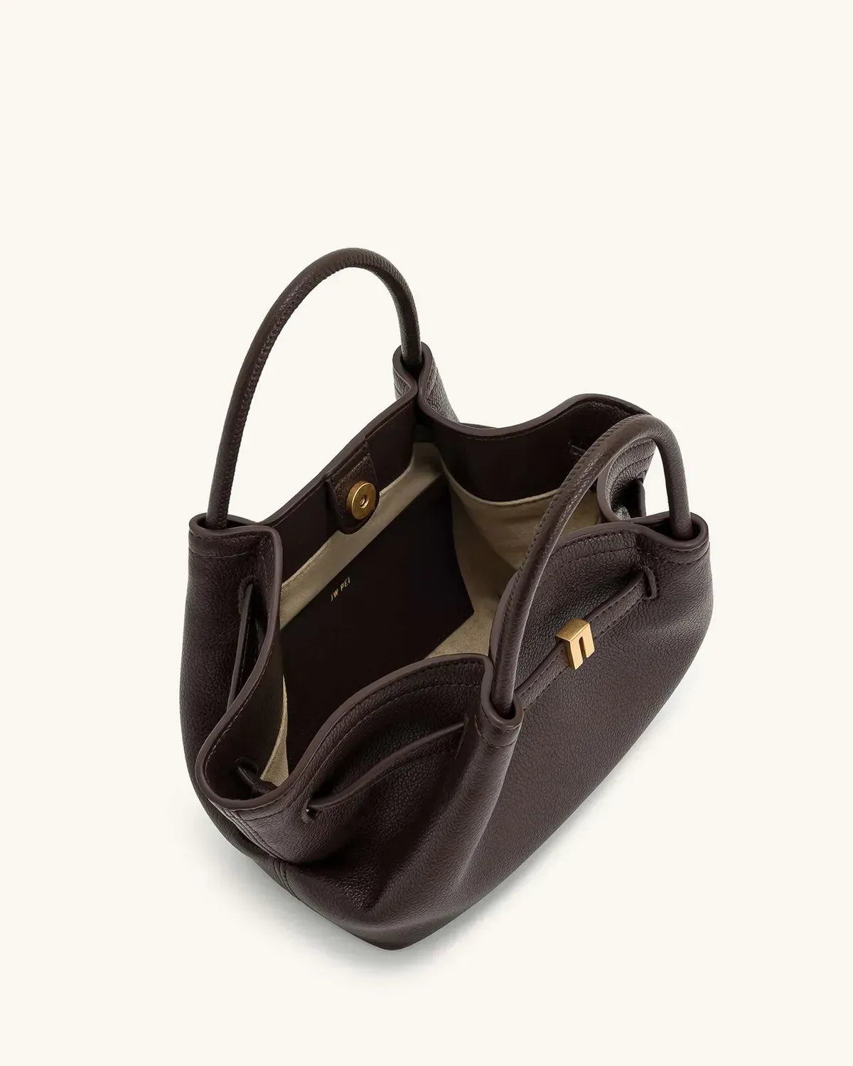 Жіноча сумка-тоут JW PEI Hana Mini Tote Bag, темно-коричнева — фото 5