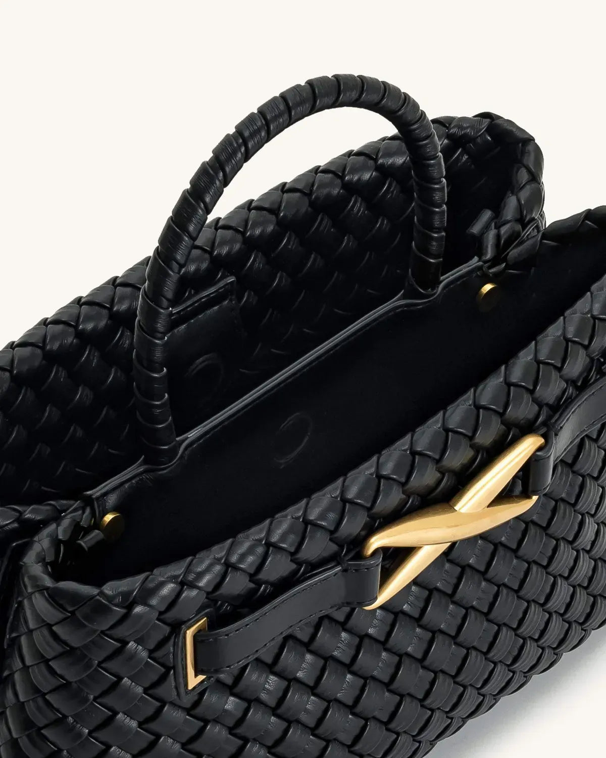 Жіноча сумка-тоут JW PEI Elora Woven Tote Bag, чорна — фото 4