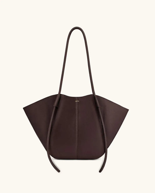 Жіноча сумка-тоут JW PEI Nala Wide Tote Bag, насичено-коричнева