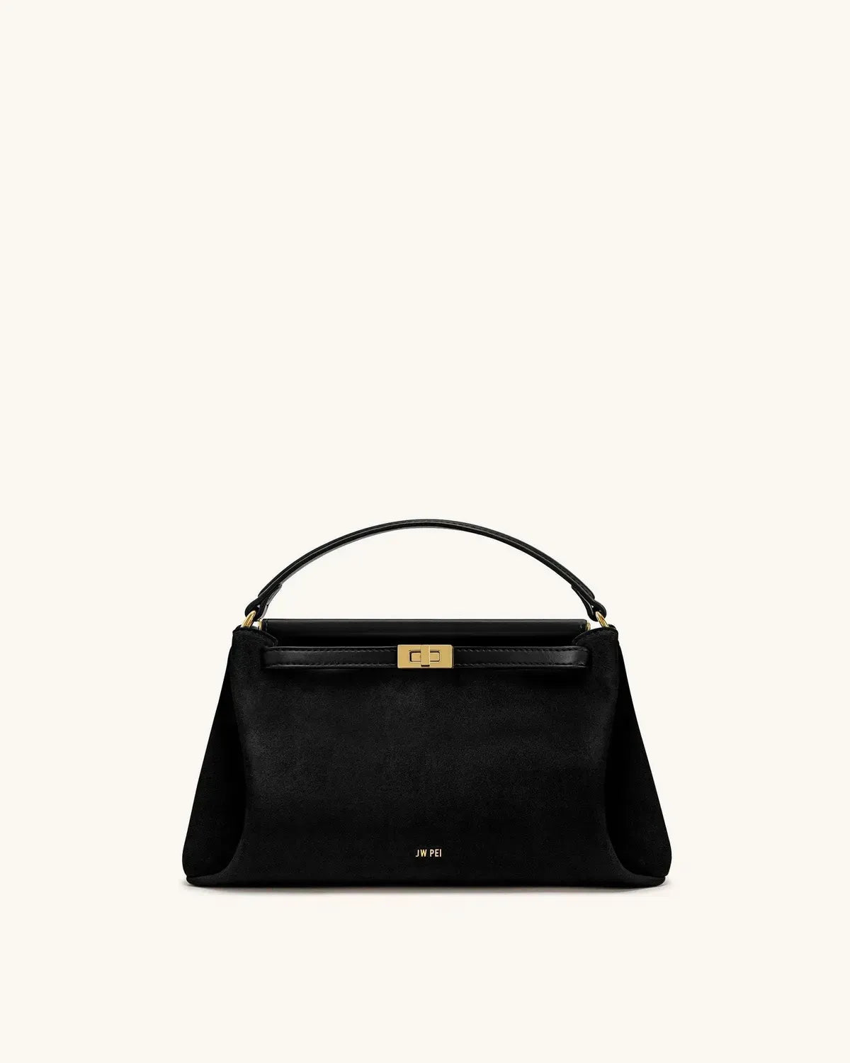 Жіноча сумка з верхньою ручкою JW PEI Carmen Faux Suede Top Handle Bag, чорна