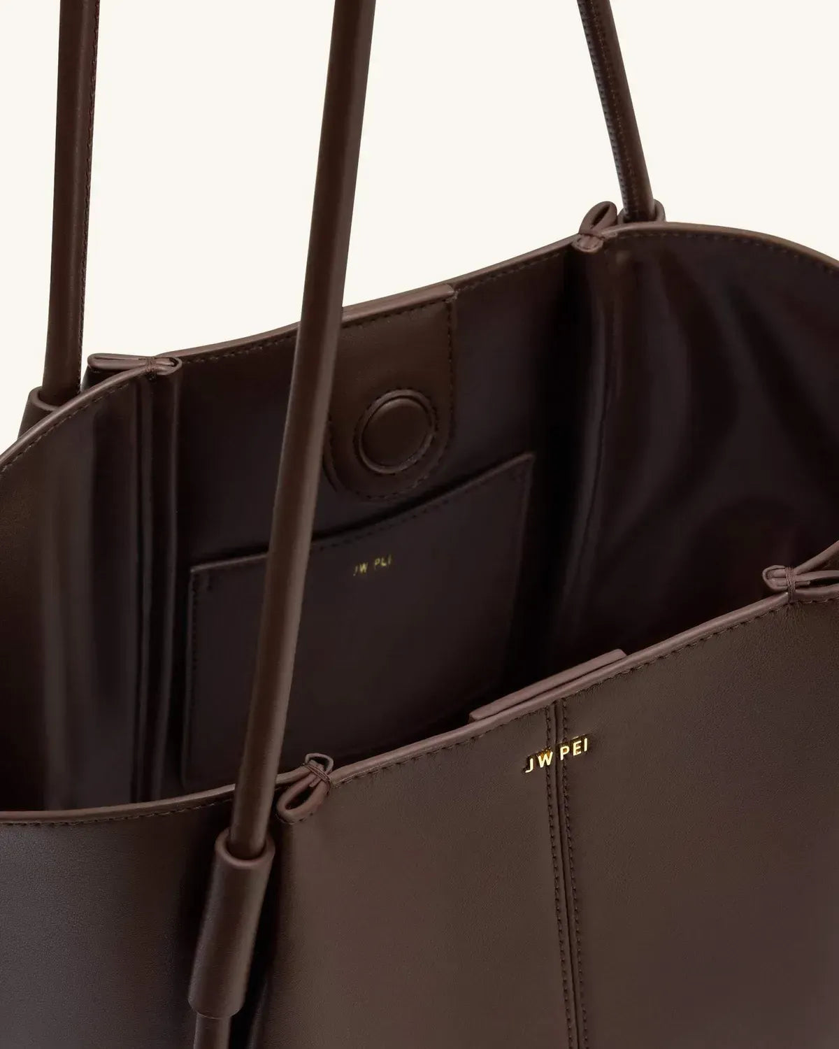 Жіноча сумка-тоут JW PEI Nala Wide Tote Bag, насичено-коричнева — фото 9
