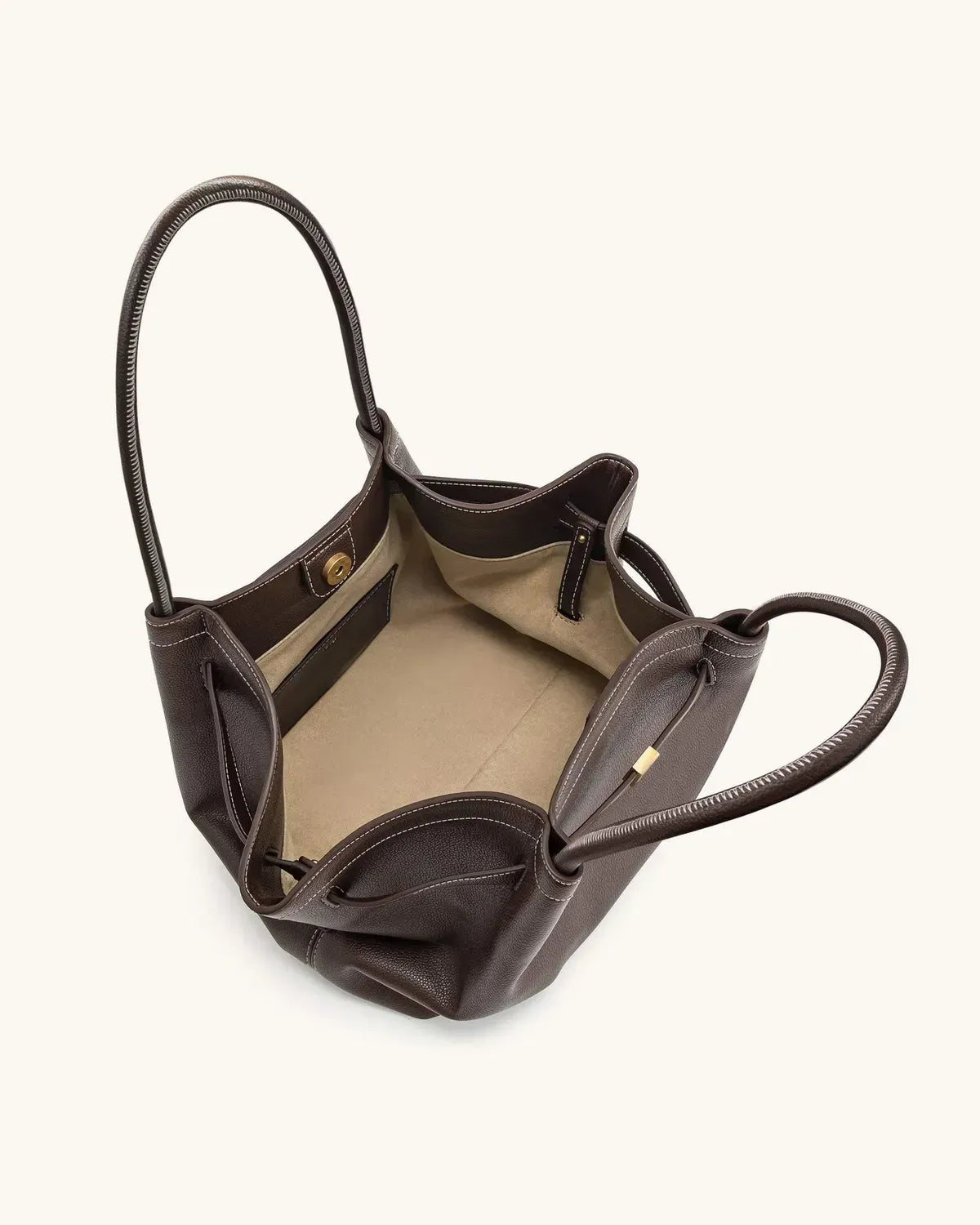 Жіноча сумка-тоут JW PEI Hana Large Tote Bag, темно-коричнева — фото 9