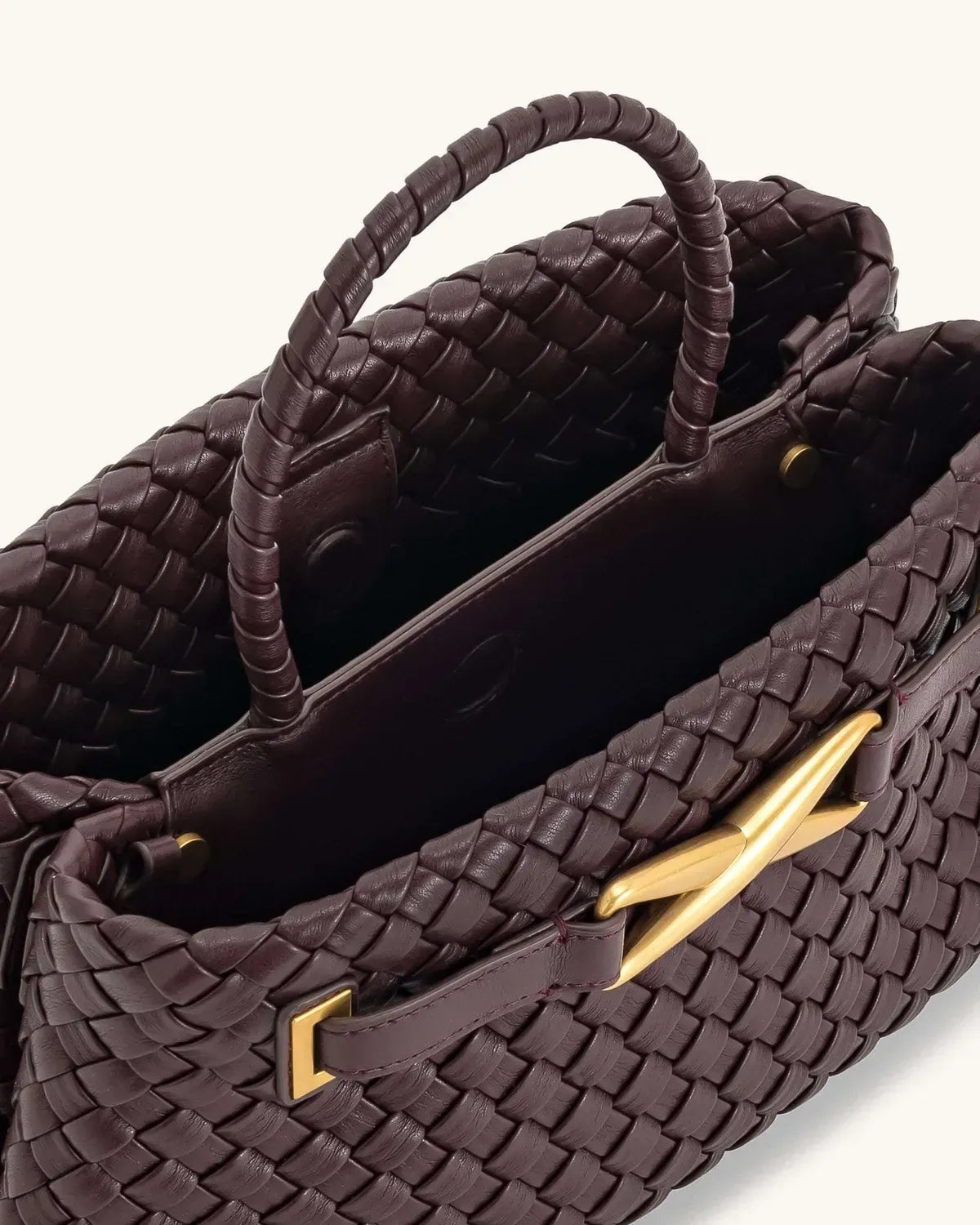 Жіноча сумка-тоут JW PEI Elora Woven Tote Bag, бордова — фото 9