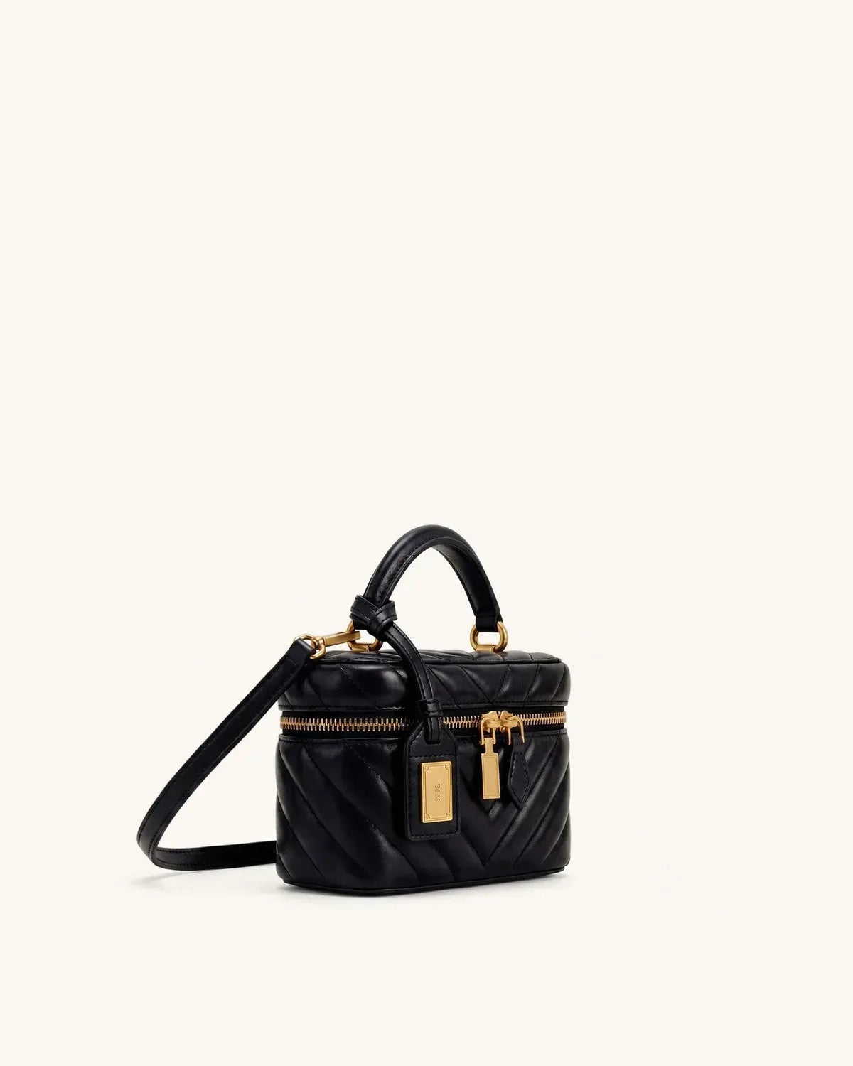 Жіноча сумка з верхньою ручкою JW PEI Cleo Box Shape Top Handle Bag, вугільно-чорна — фото 3