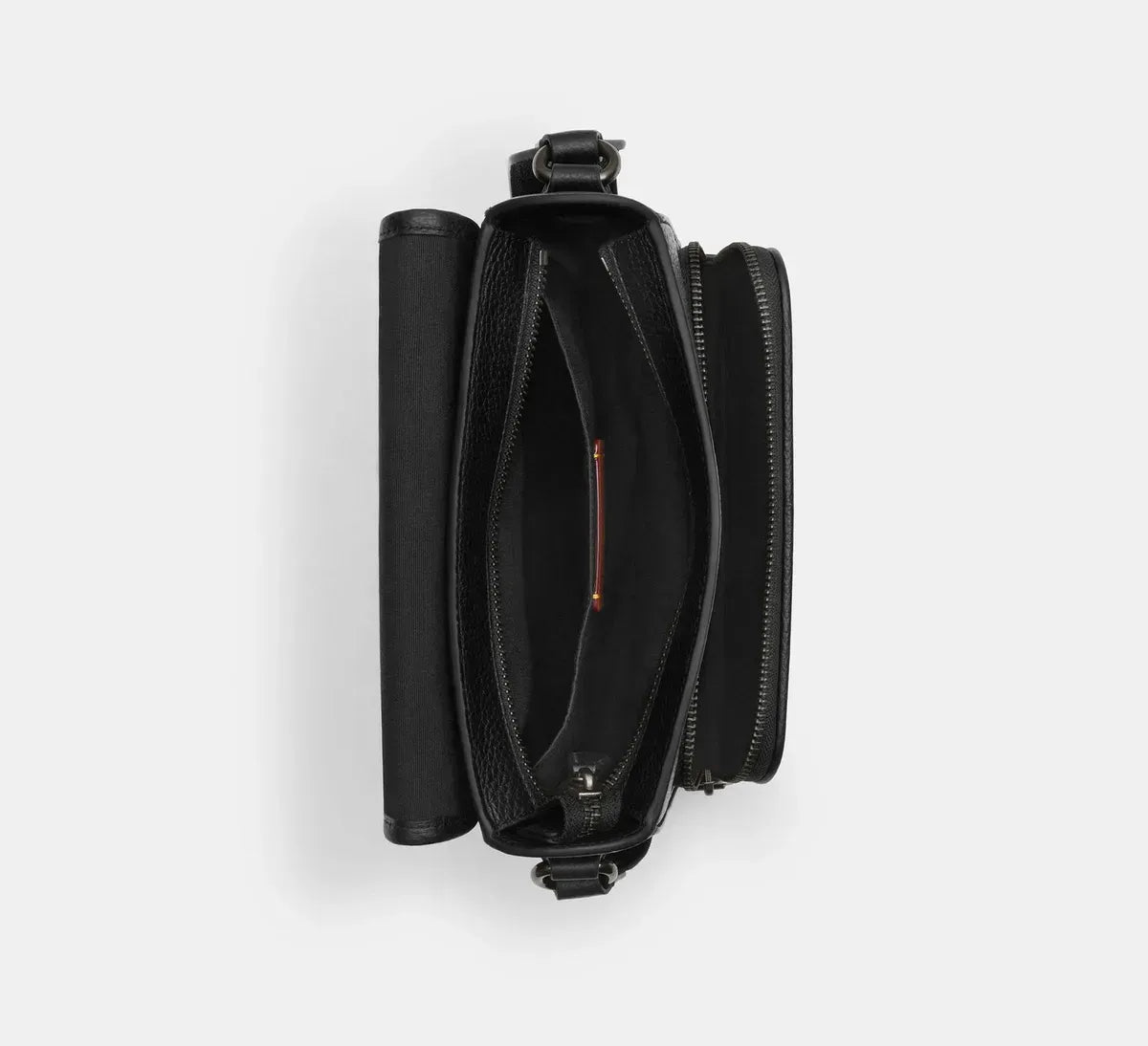 Чоловіча сумка кросбоді з клапаном COACH Sullivan Flap Crossbody Bag In Signature Canvas, Gunmetal / Charcoal / Black — фото 4