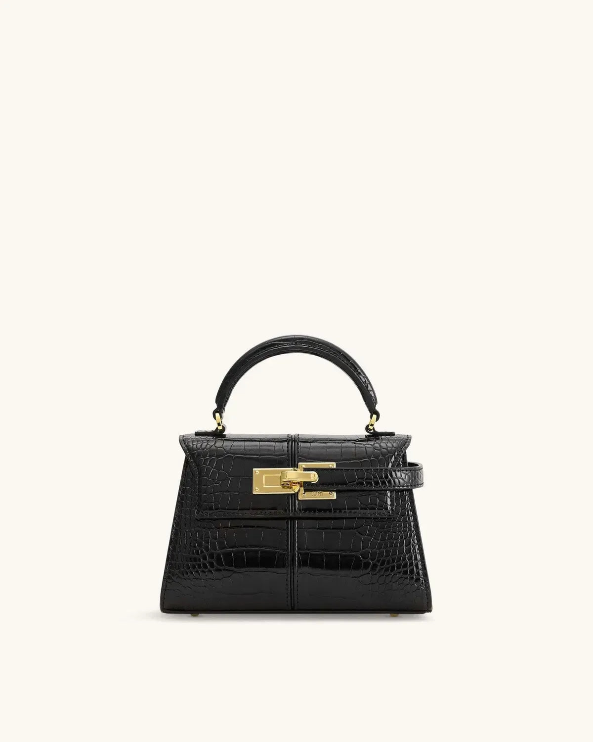 Жіноча сумка з верхньою ручкою JW PEI Elise Top Handle Bag, чорна croc — фото 4