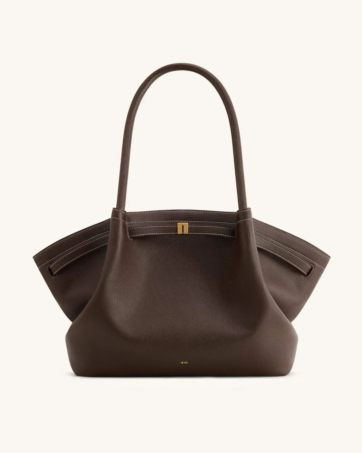 Жіноча сумка-тоут JW PEI Hana Large Tote Bag, темно-коричнева — фото 10