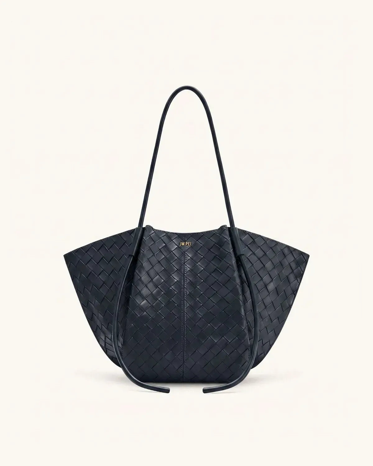 Жіноча сумка-тоут JW PEI Nala Woven Texture Wide Tote Bag, темно-синя