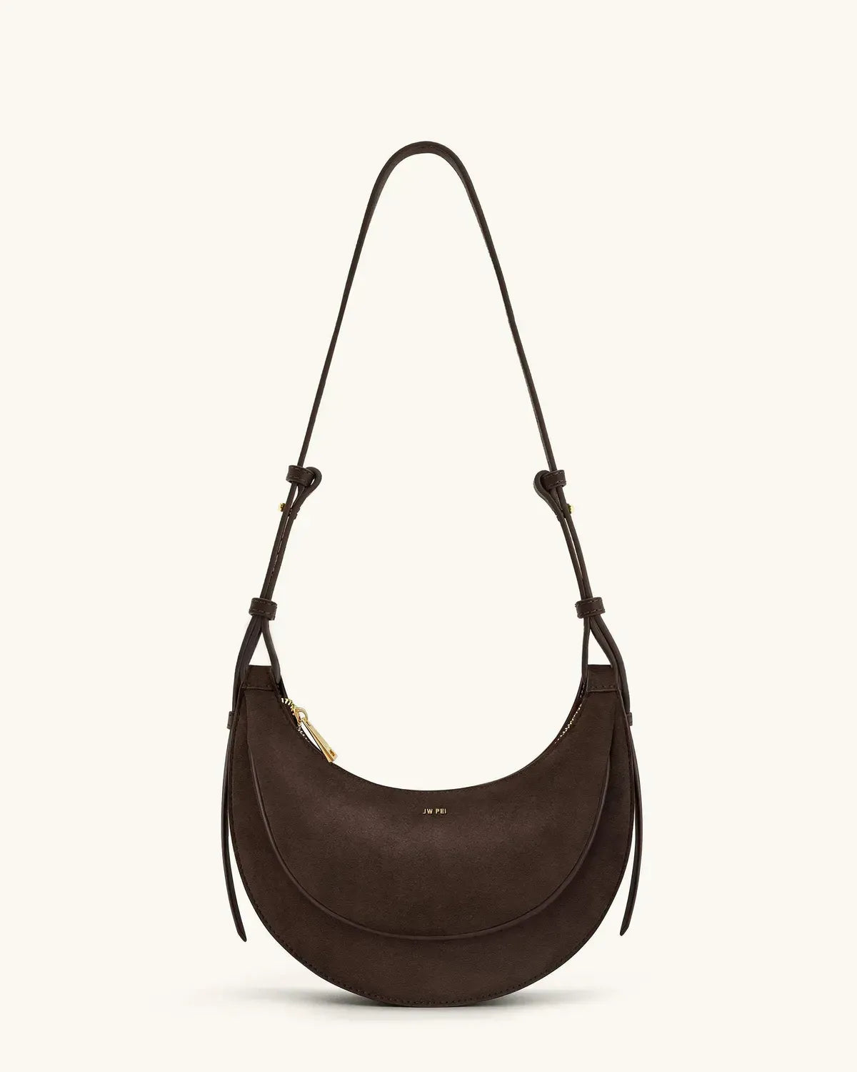 Жіноча сумка кросбоді JW PEI Sharon Faux Suede Crossbody Bag, кавова — фото 2