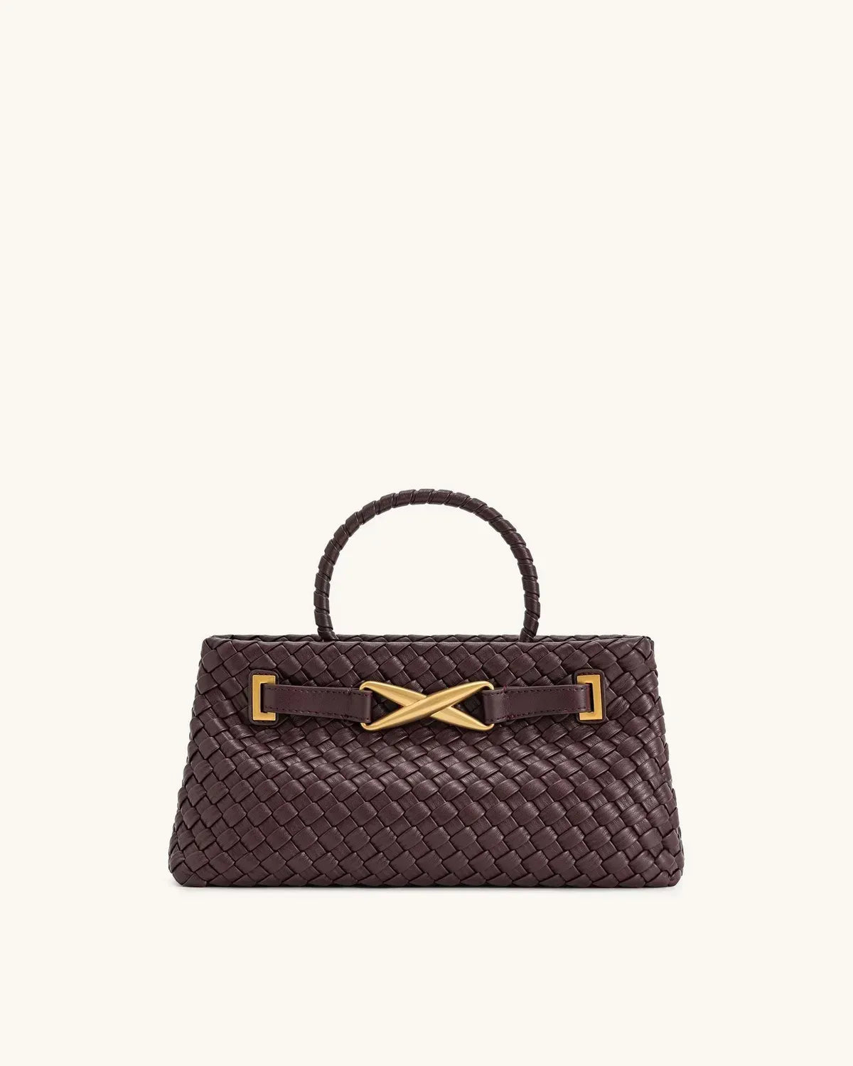 Жіноча сумка-тоут JW PEI Elora Woven Tote Bag, бордова — фото 6