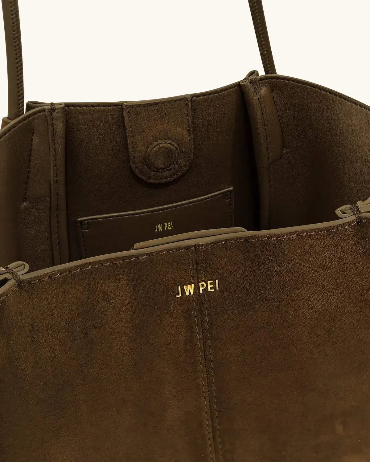 Жіноча сумка-тоут JW PEI Nala Wide Tote Bag, колір мокко — фото 4