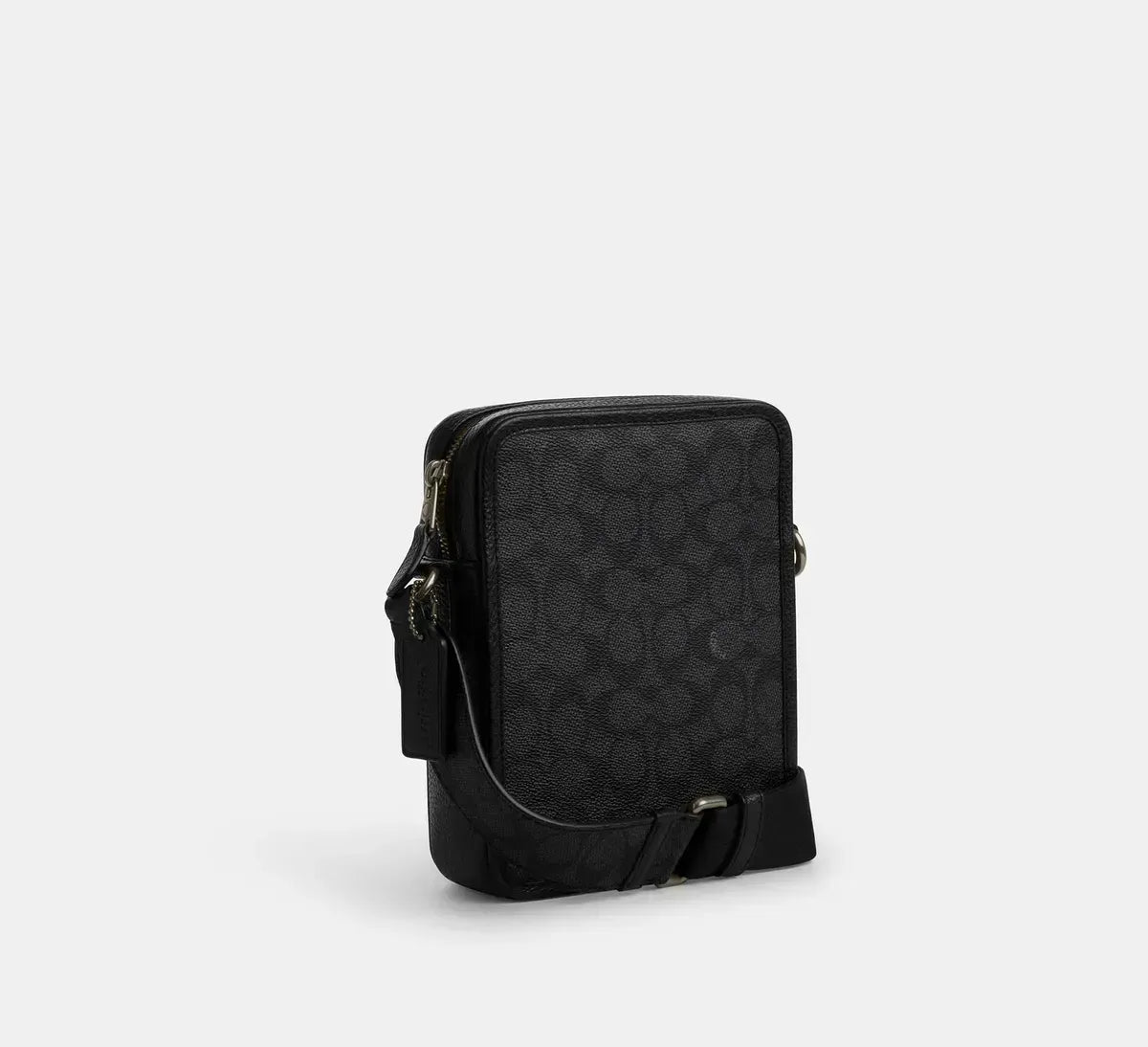 Чоловіча сумка кросбоді COACH Sullivan Crossbody Bag In Signature Canvas, Gunmetal / Charcoal / Black — фото 5