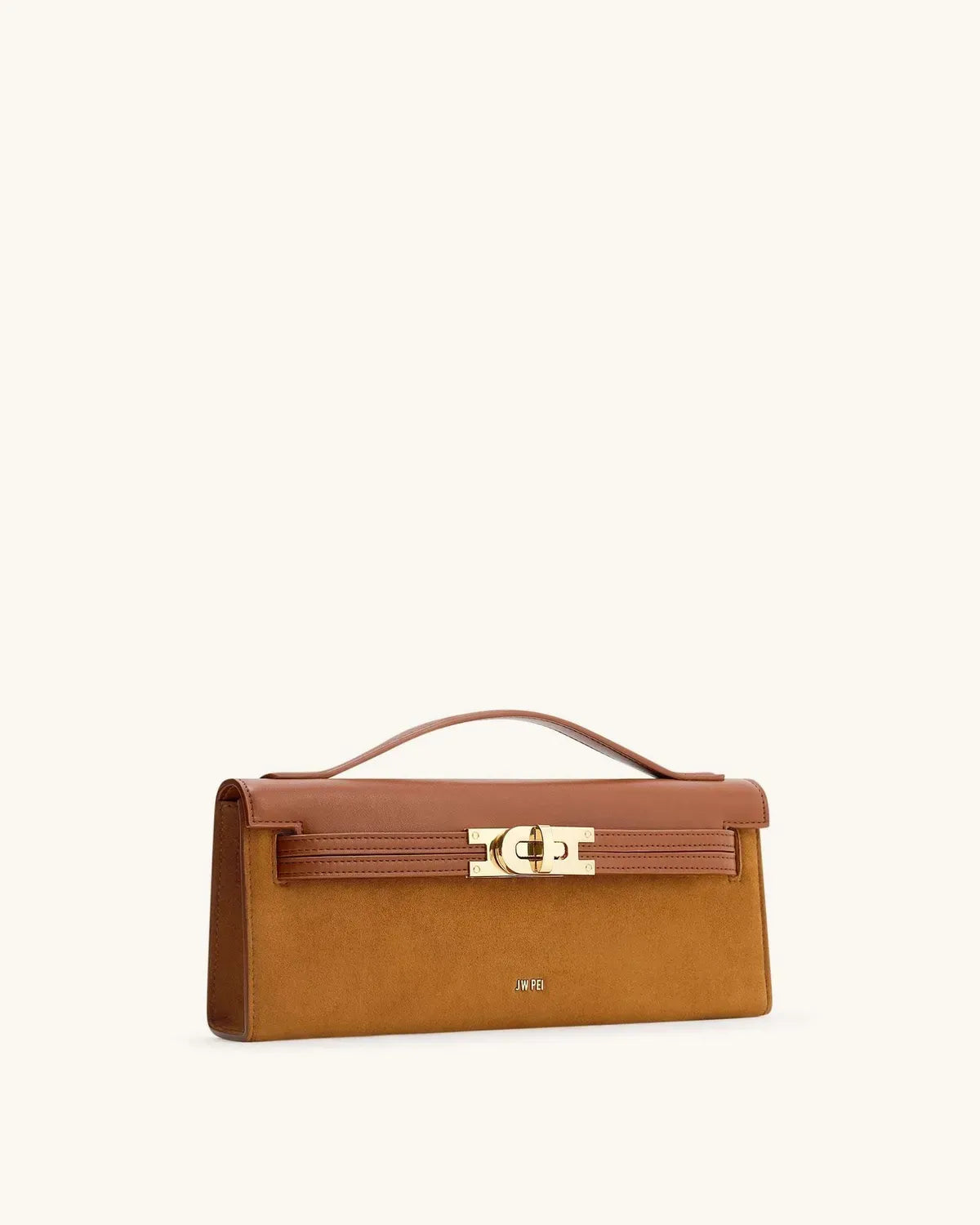 Жіноча сумка з верхньою ручкою JW PEI Bria Faux Suede Structured Top Handle Bag, коричнева — фото 11