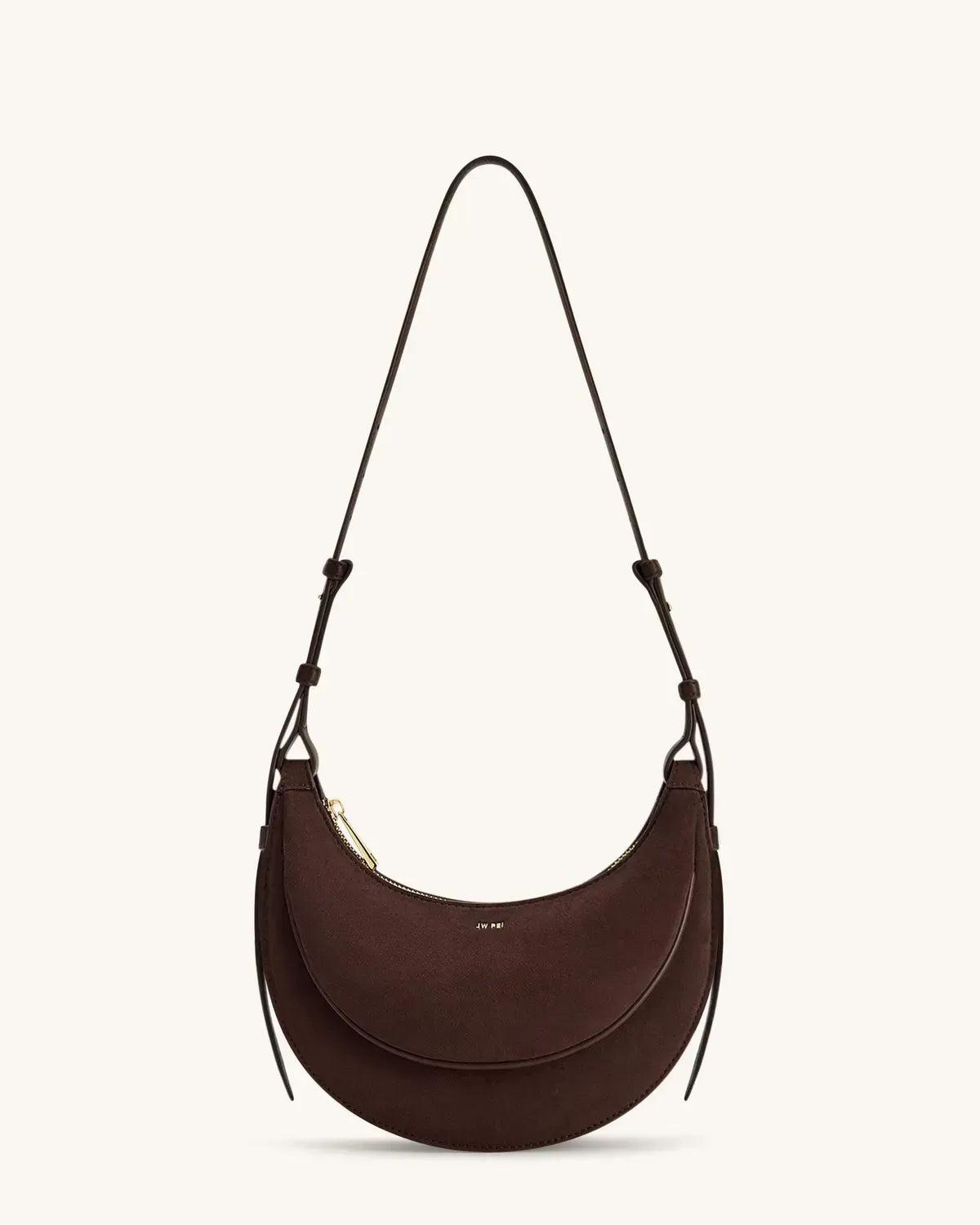 Жіноча сумка кросбоді JW PEI Sharon Faux Suede Crossbody Bag, кавова — фото 7