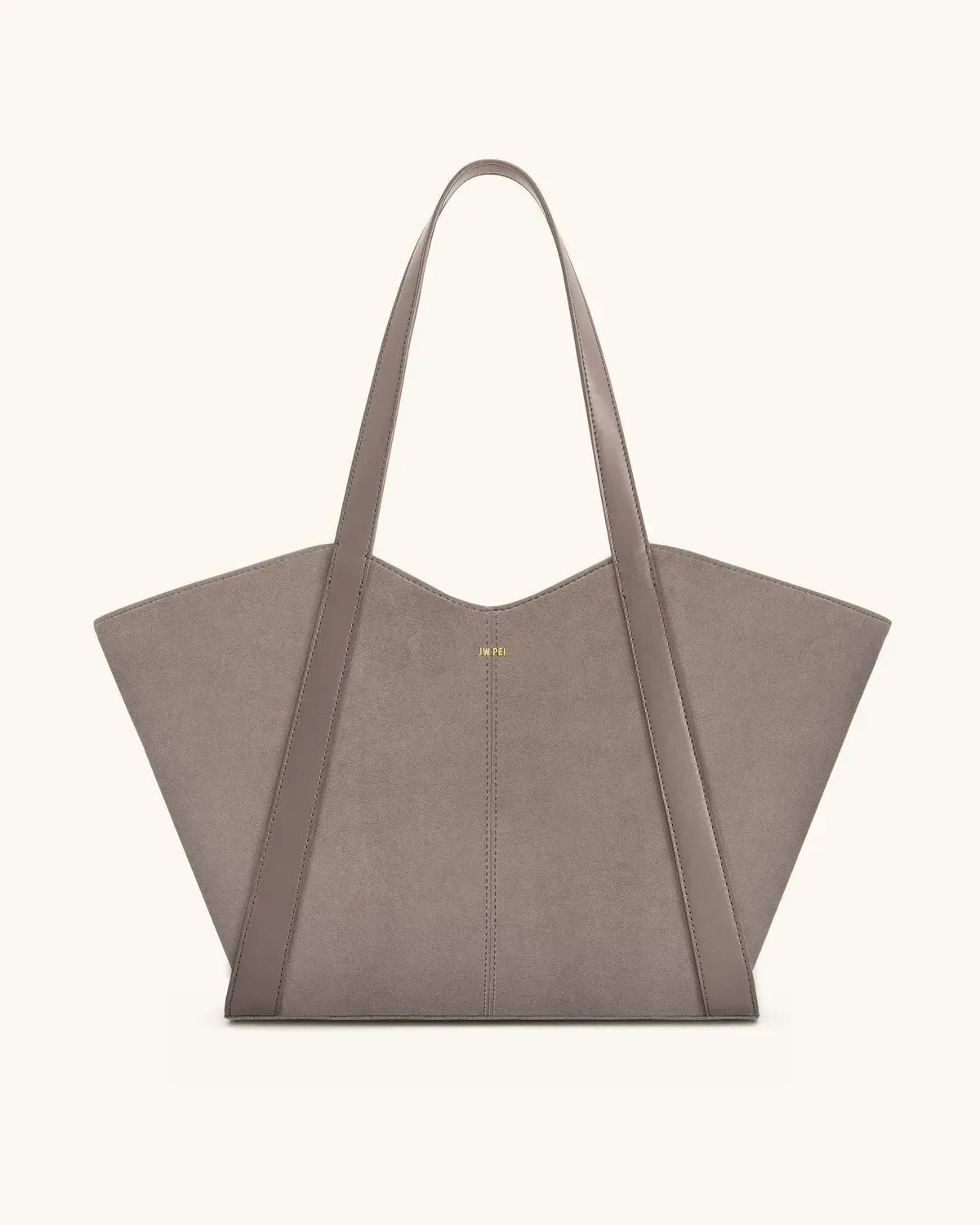 Жіноча сумка-тоут JW PEI Kiana Large Capacity Faux Suede Tote Bag, колір тауп — фото 2