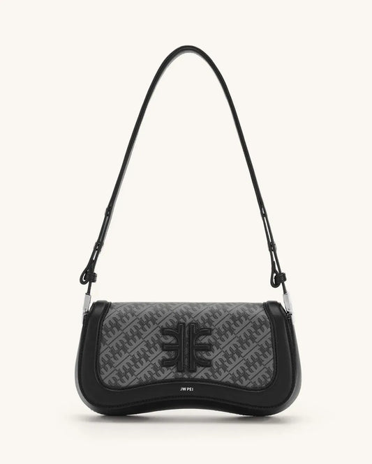 Жіноча сумка на плече JW PEI Fei Joy Shoulder Bag, графітово-чорна
