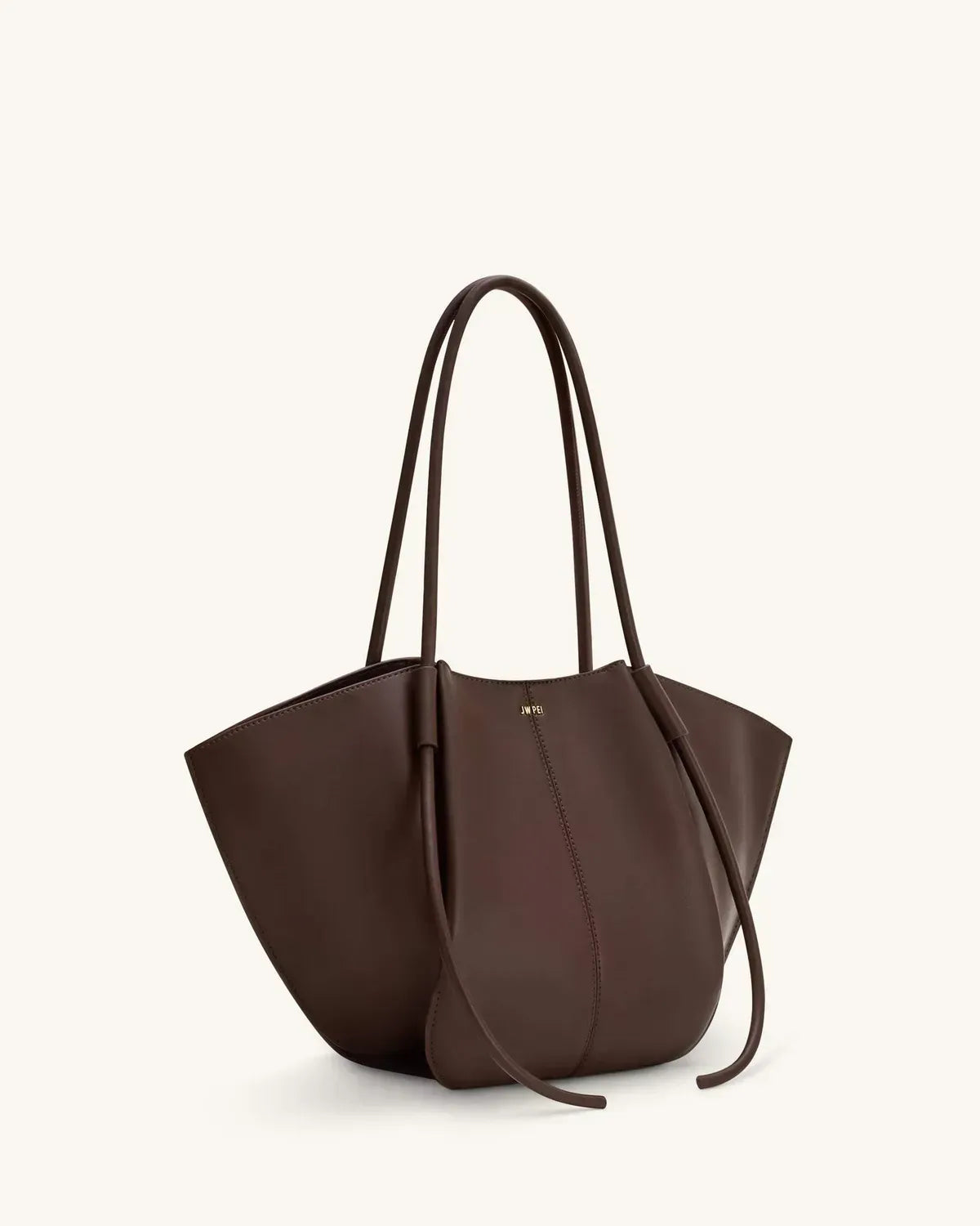 Жіноча сумка-тоут JW PEI Nala Wide Tote Bag, насичено-коричнева — фото 7