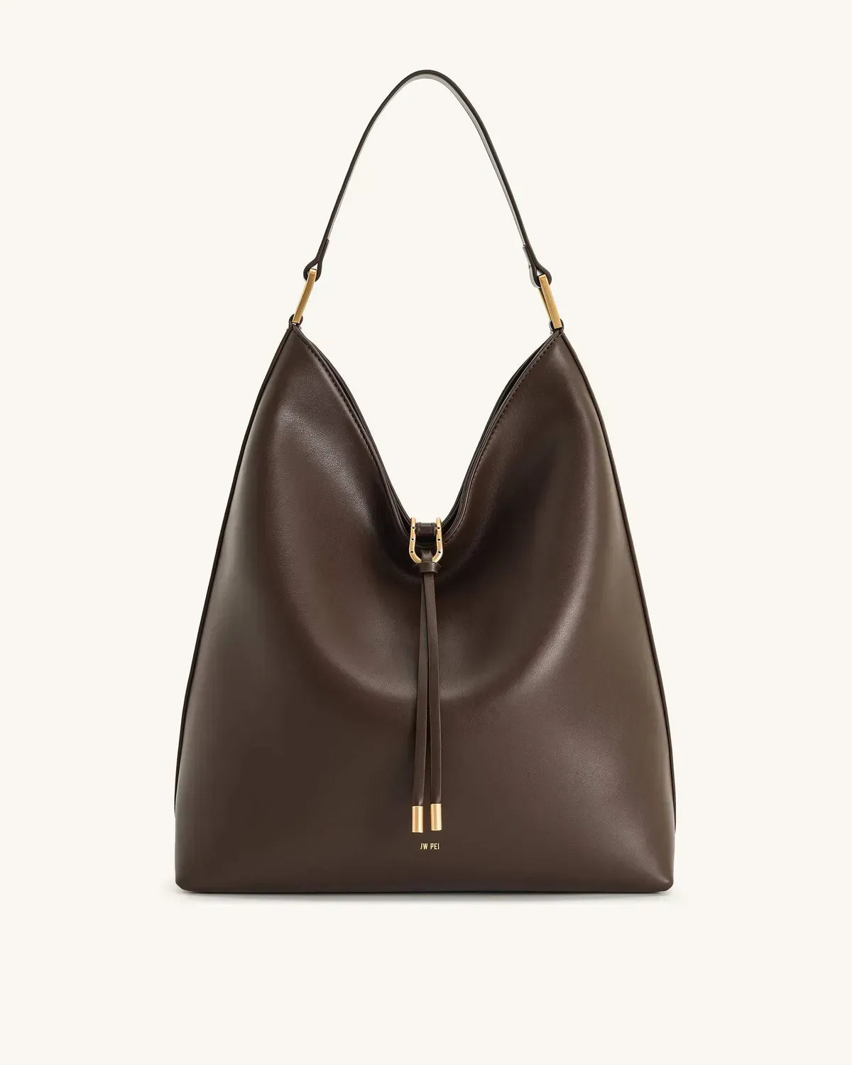 Жіноча сумка на плече JW PEI Aria Shoulder Bag, темно-коричнева — фото 5