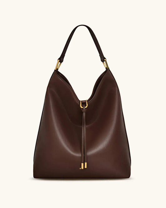 Жіноча сумка на плече JW PEI Aria Shoulder Bag, темно-коричнева