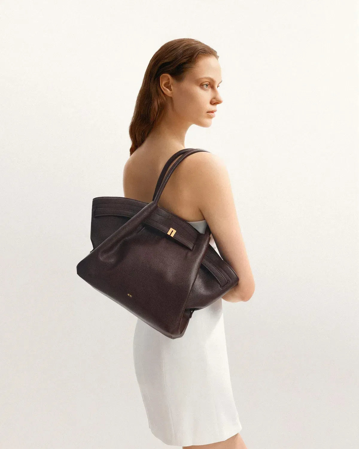Жіноча сумка-тоут JW PEI Hana Medium Tote Bag, темно-коричнева — фото 7