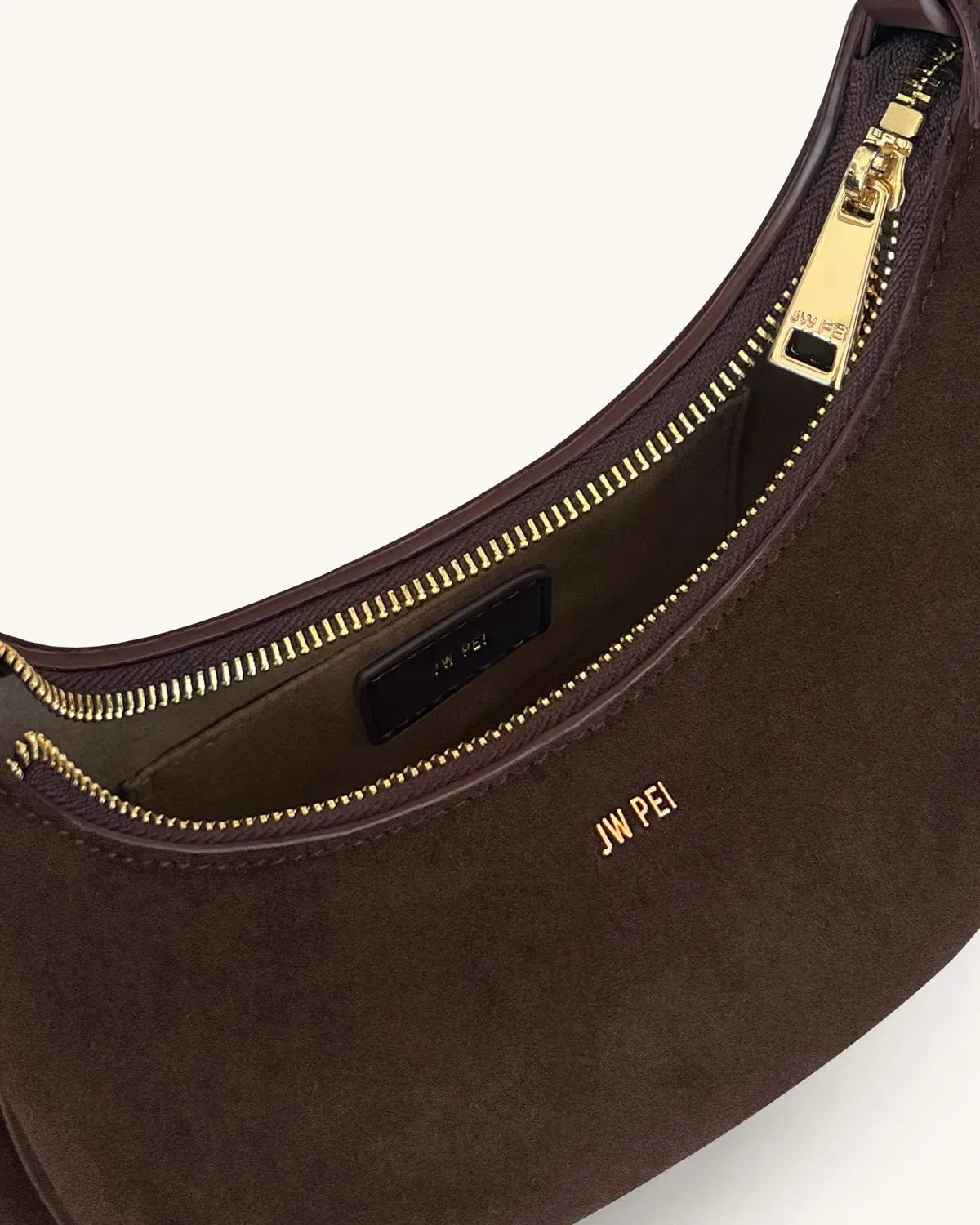 Жіноча сумка кросбоді JW PEI Sharon Faux Suede Crossbody Bag, кавова — фото 6