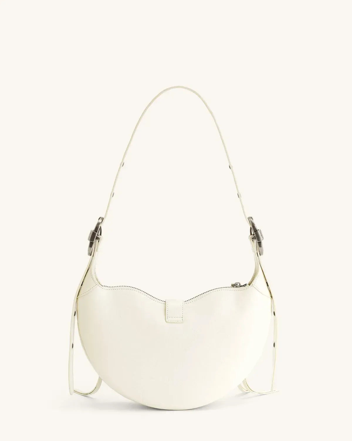 Жіноча сумка на плече JW PEI Tessa Crushed Shoulder Bag, біла — фото 3