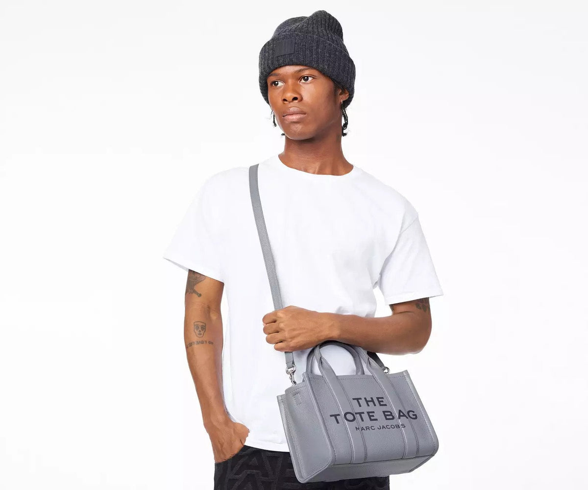 Marc Jacobs The Leather Small Tote Bag Wolf Grey