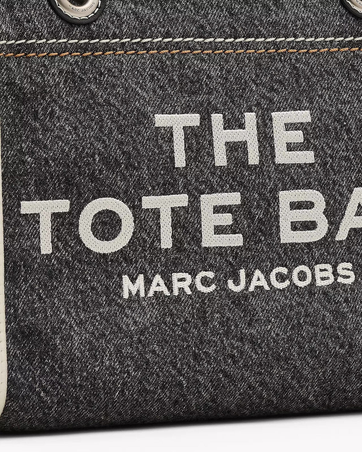 Marc Jacobs The Denim Black Wash Chain Small Tote Bag