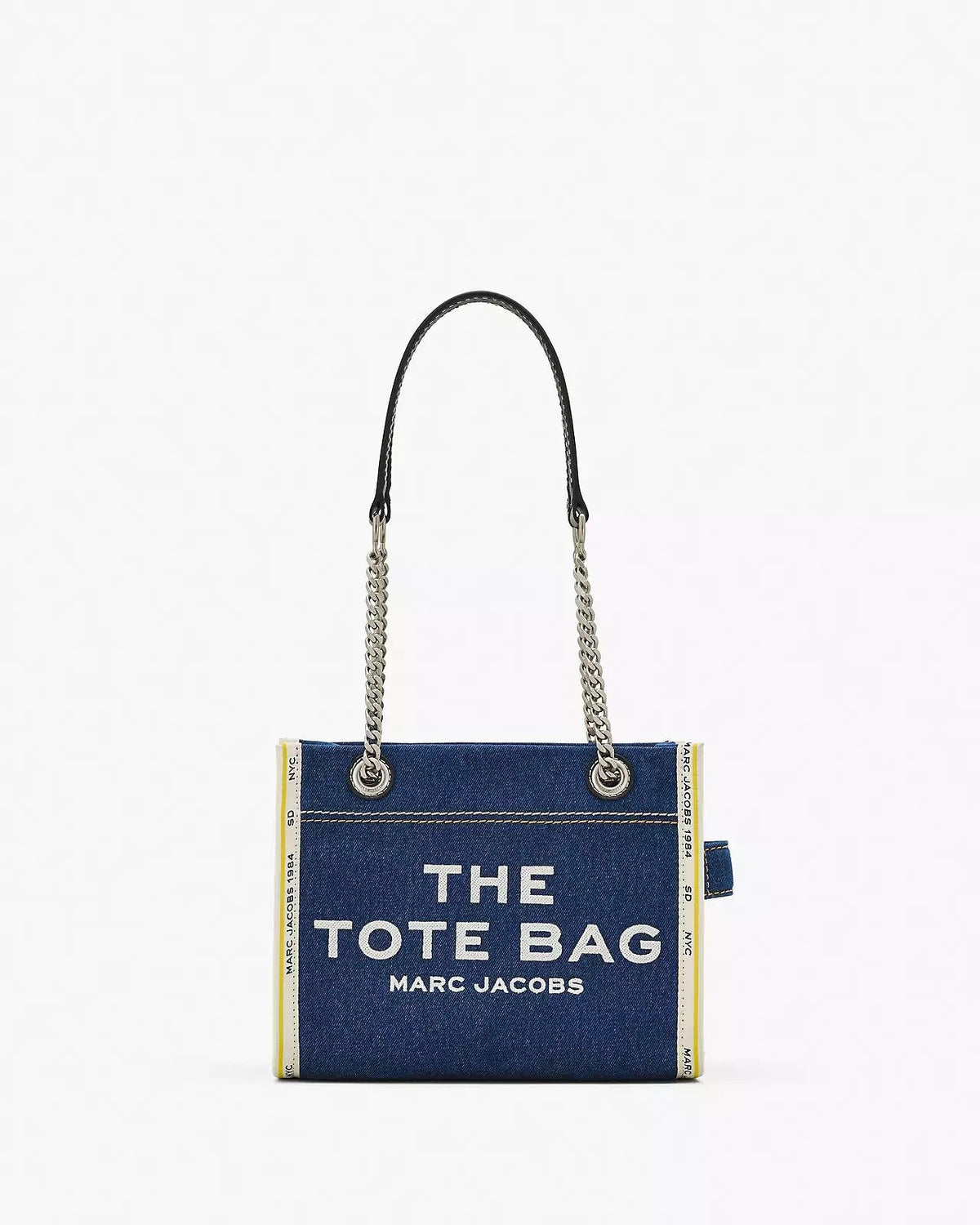 Marc Jacobs The Denim Dark Wash Chain Small Tote Bag