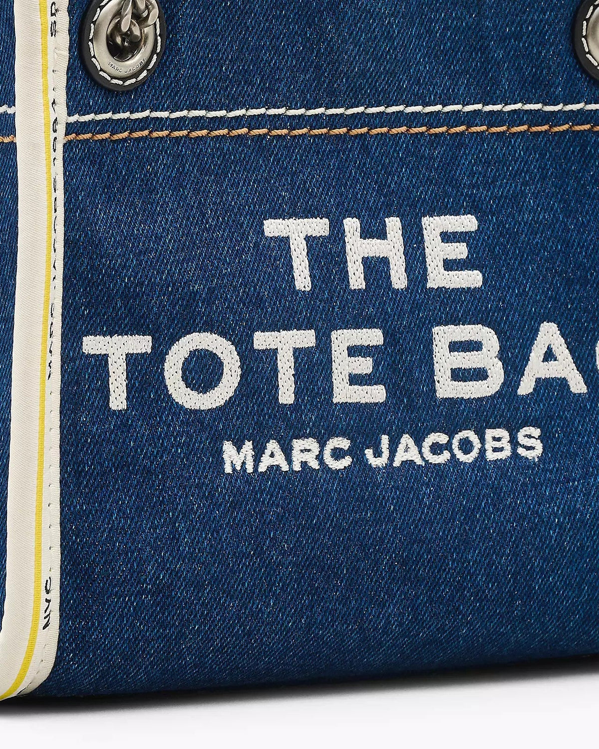 Marc Jacobs The Denim Dark Wash Chain Small Tote Bag