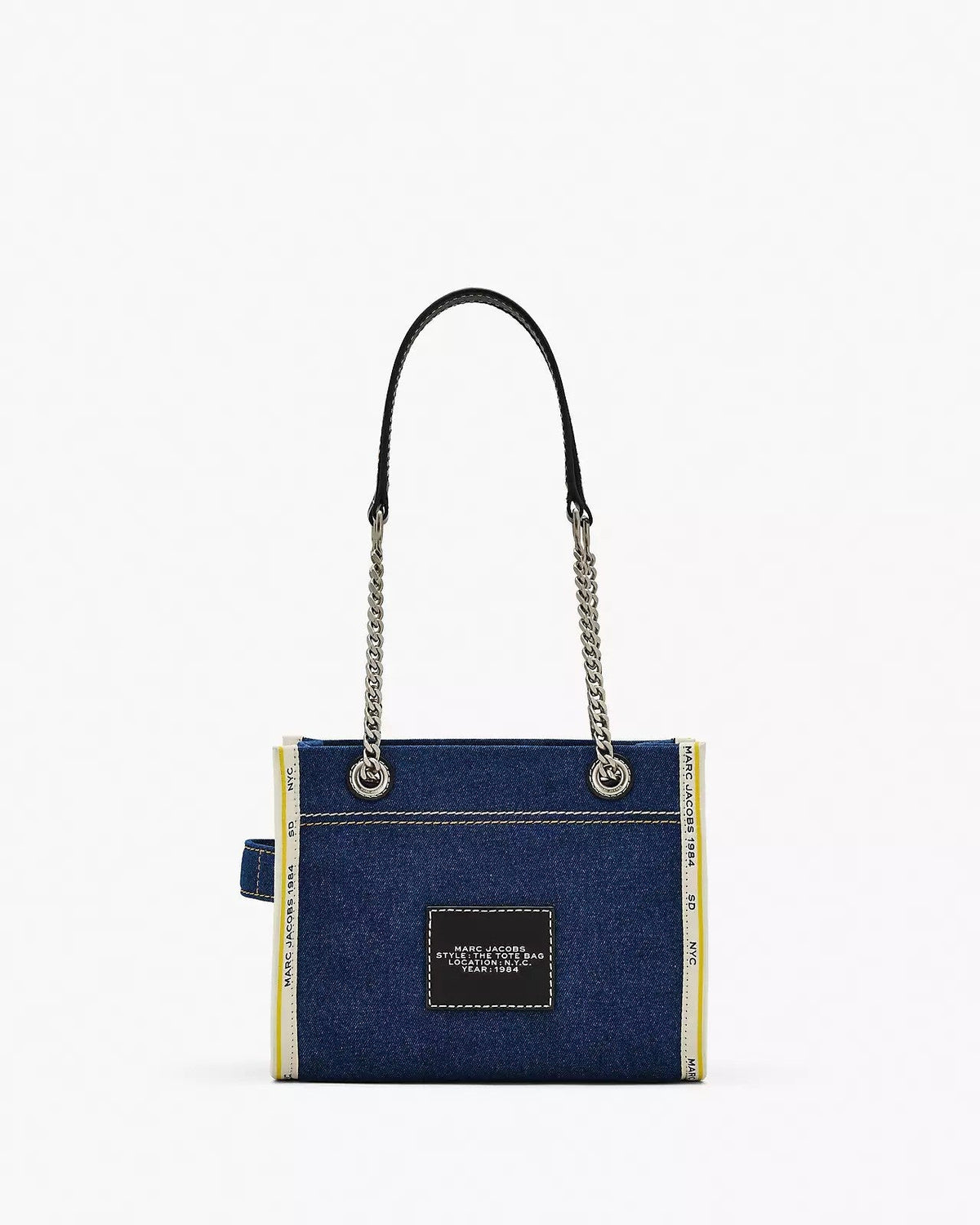 Marc Jacobs The Denim Dark Wash Chain Small Tote Bag